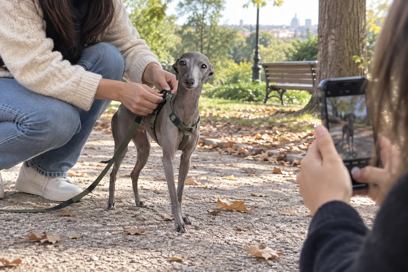 Behind a beautiful Italian Greyhound photograph